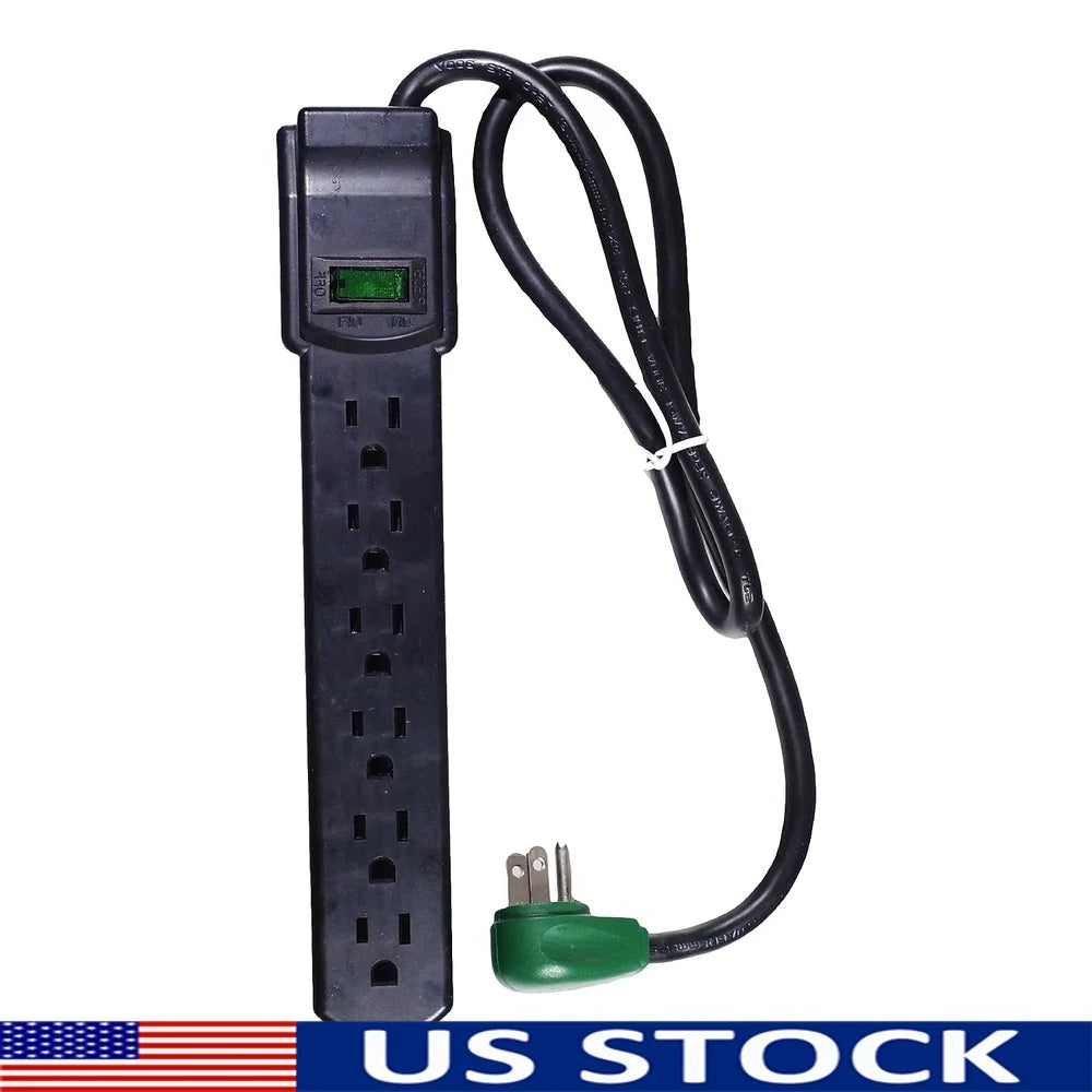 6 Outlet Surge Protector with 2.5ft Cord 15 Amp