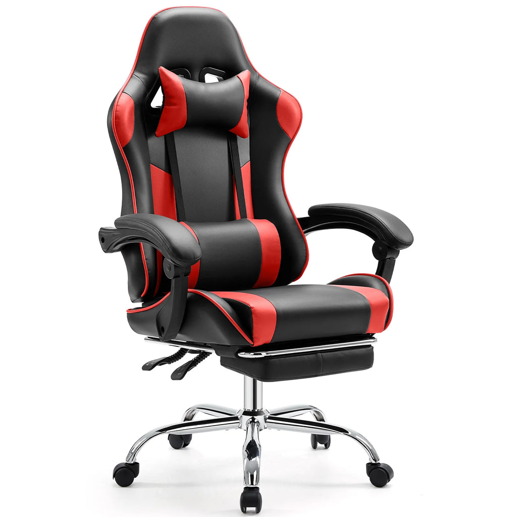 JHK Ergonomic Leather with Headrest and Lumbar Support