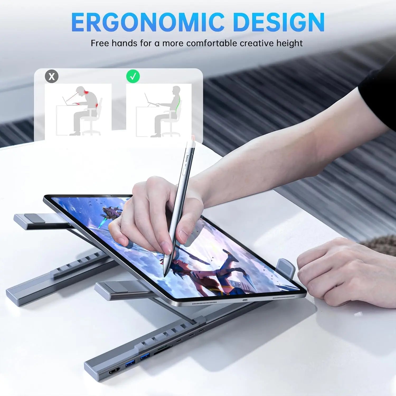 USB C Laptop Docking Station And Stand