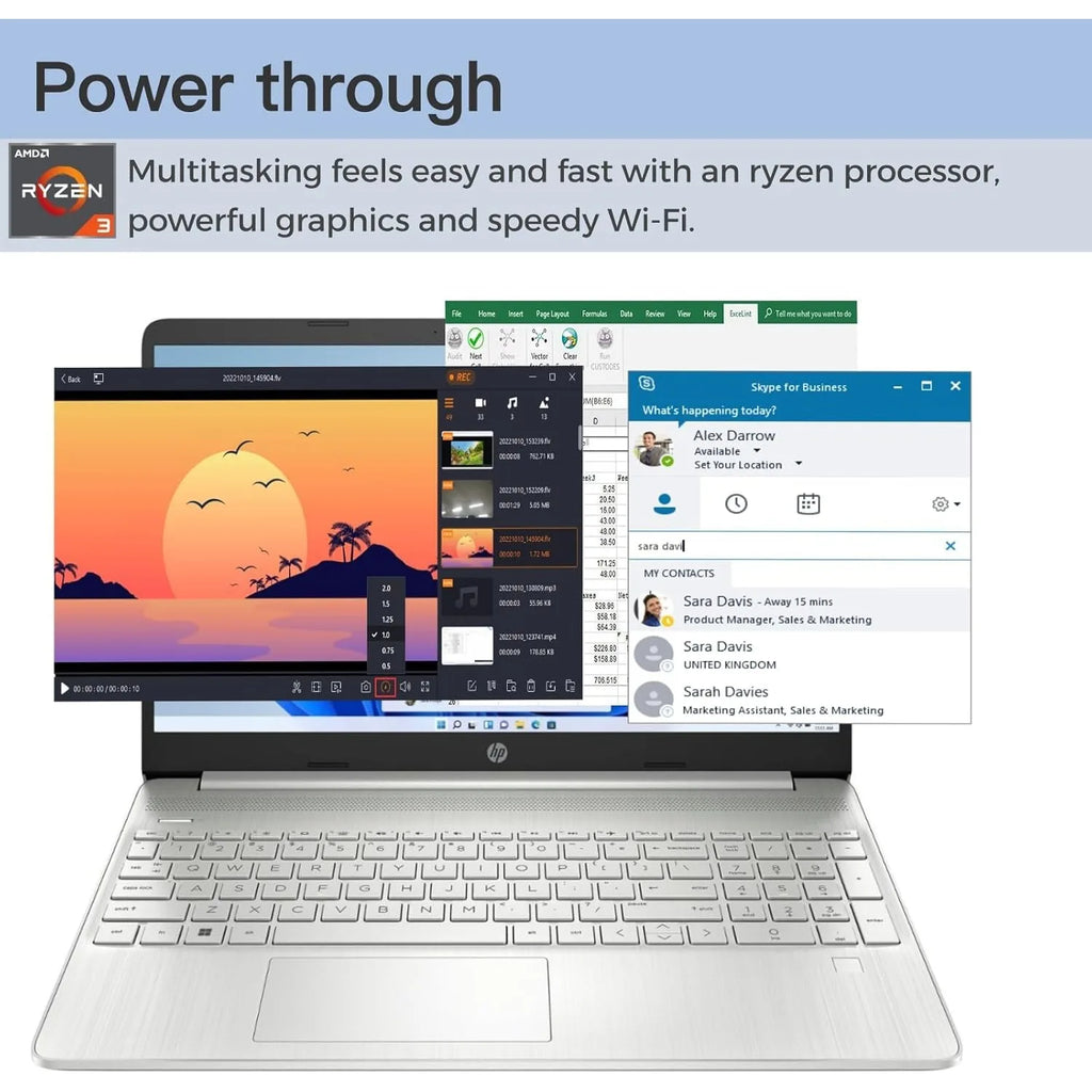 HP 15.6"HD Business Laptop,AMD Ryzen 332GB RAM