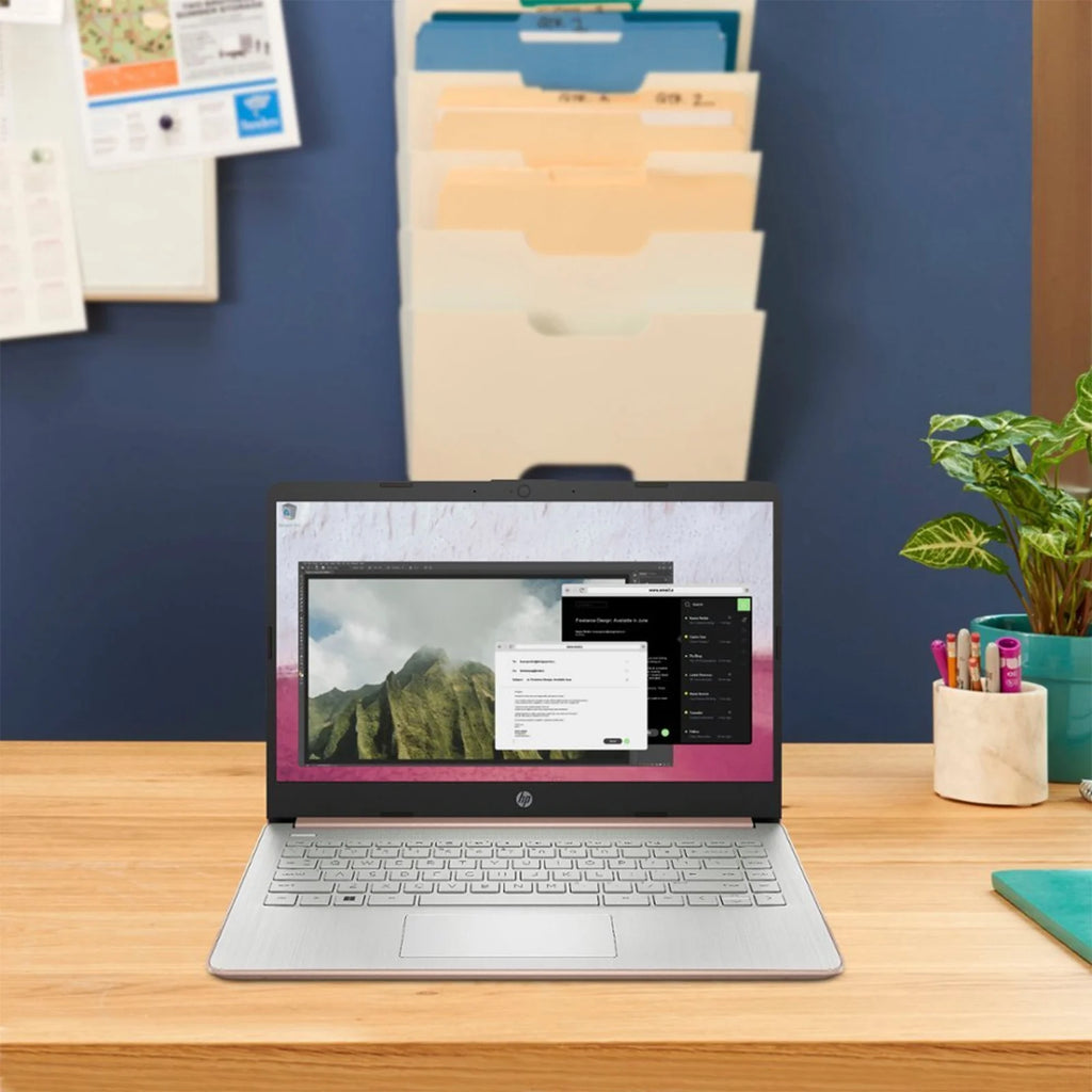 HP Newest 14" Business Laptop,Intel Celeron N4120,Rose Gold