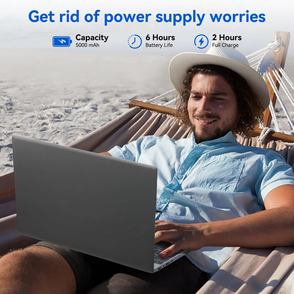 Notebook 15.6 Inch Laptop Windows 11 Portable Intel Celeron