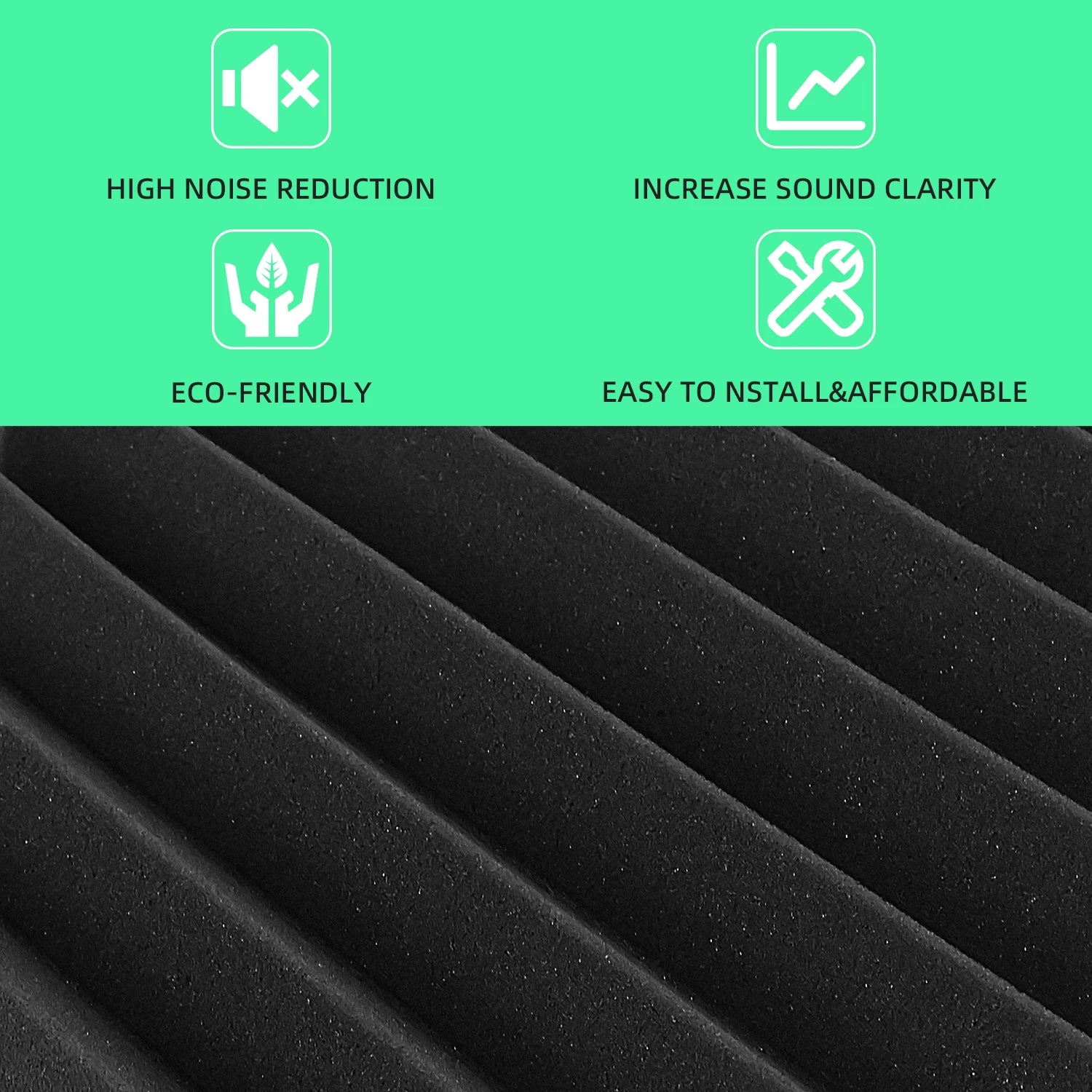 Studio Acoustic Foam 12 Pack High Density Soundproof Foam