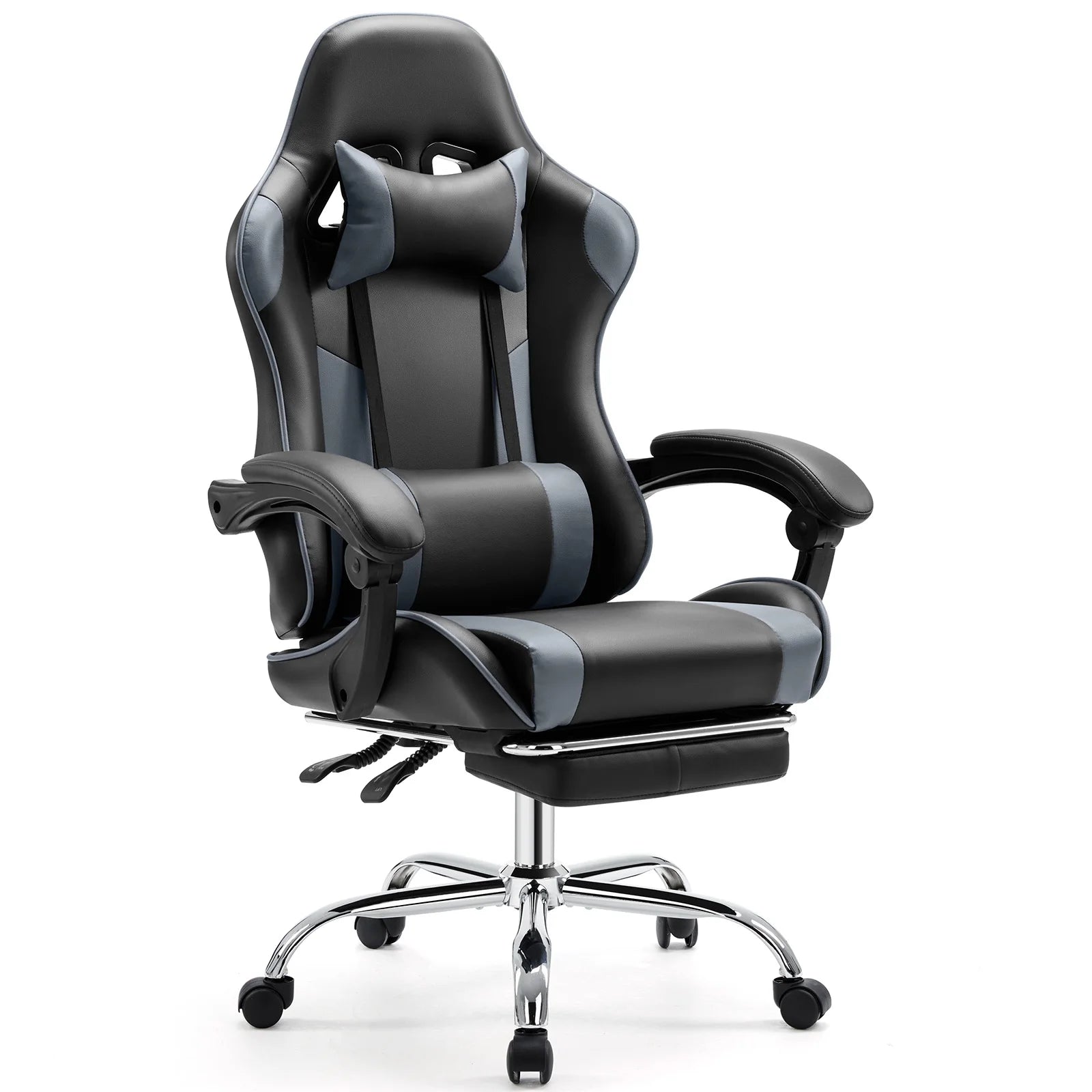 JHK Ergonomic Leather with Headrest and Lumbar Support