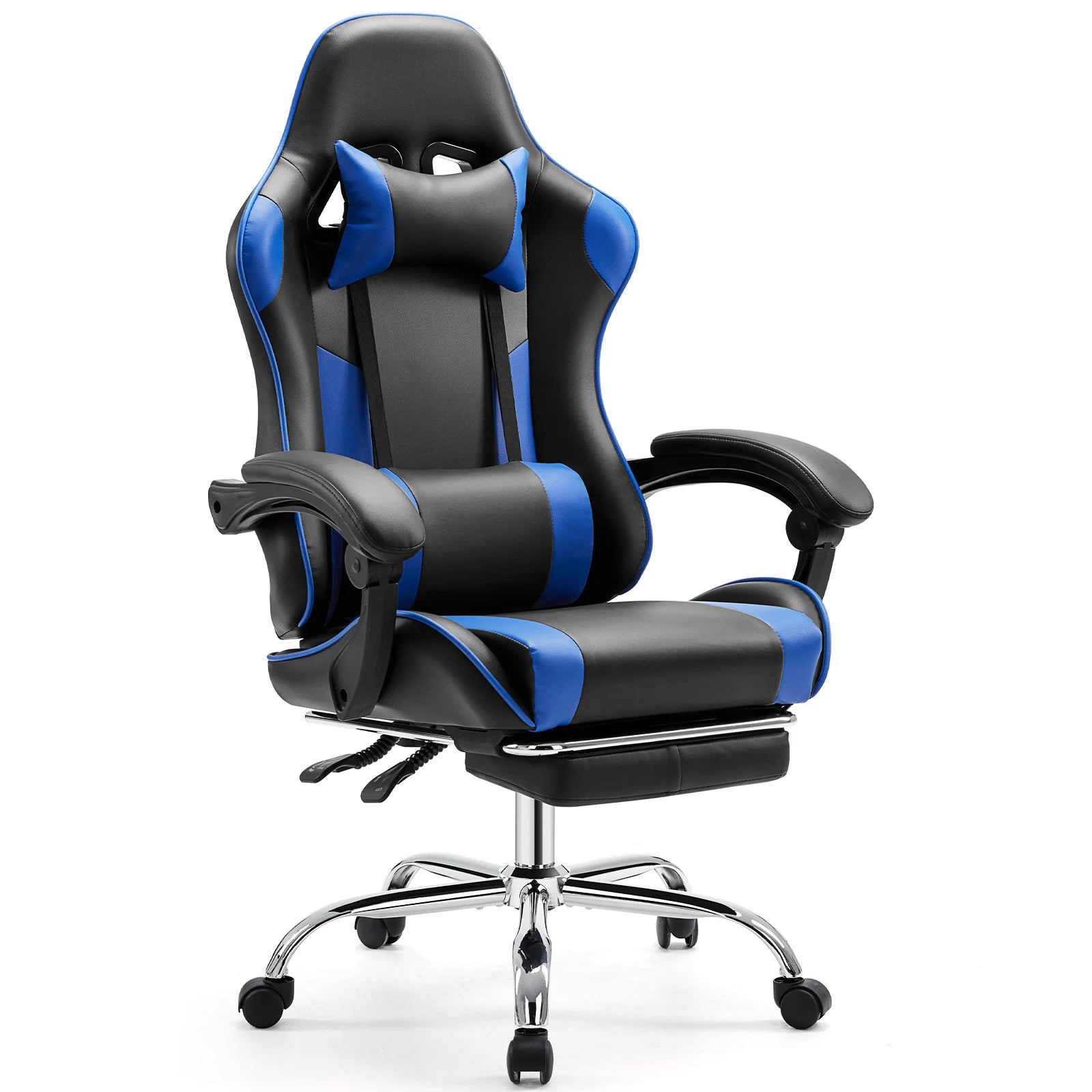 JHK Ergonomic Leather with Headrest and Lumbar Support
