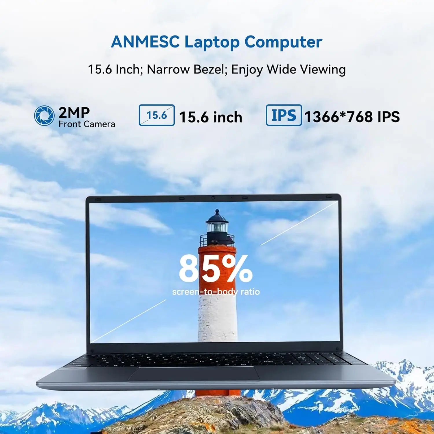 Notebook 15.6 Inch Laptop Windows 11 Portable Intel Celeron