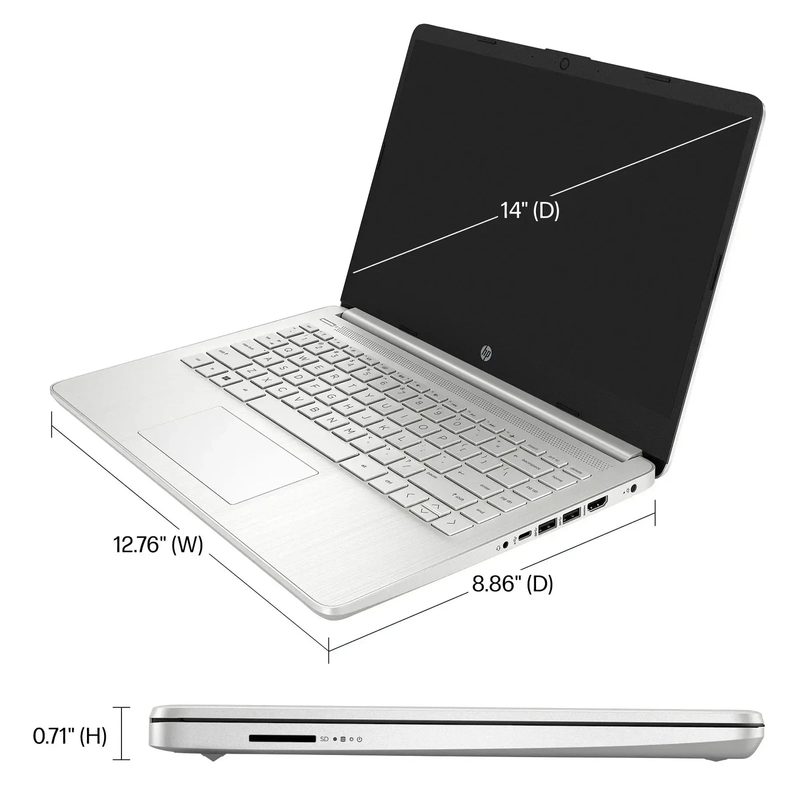 HP 14" Business Laptop,Intel Celeron N4120,16GB RAM