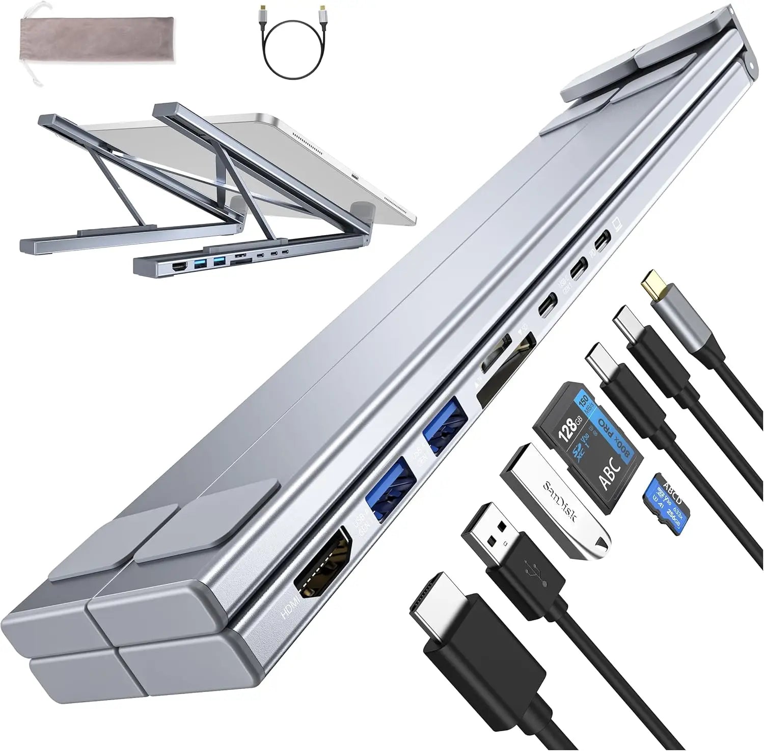 USB C Laptop Docking Station And Stand