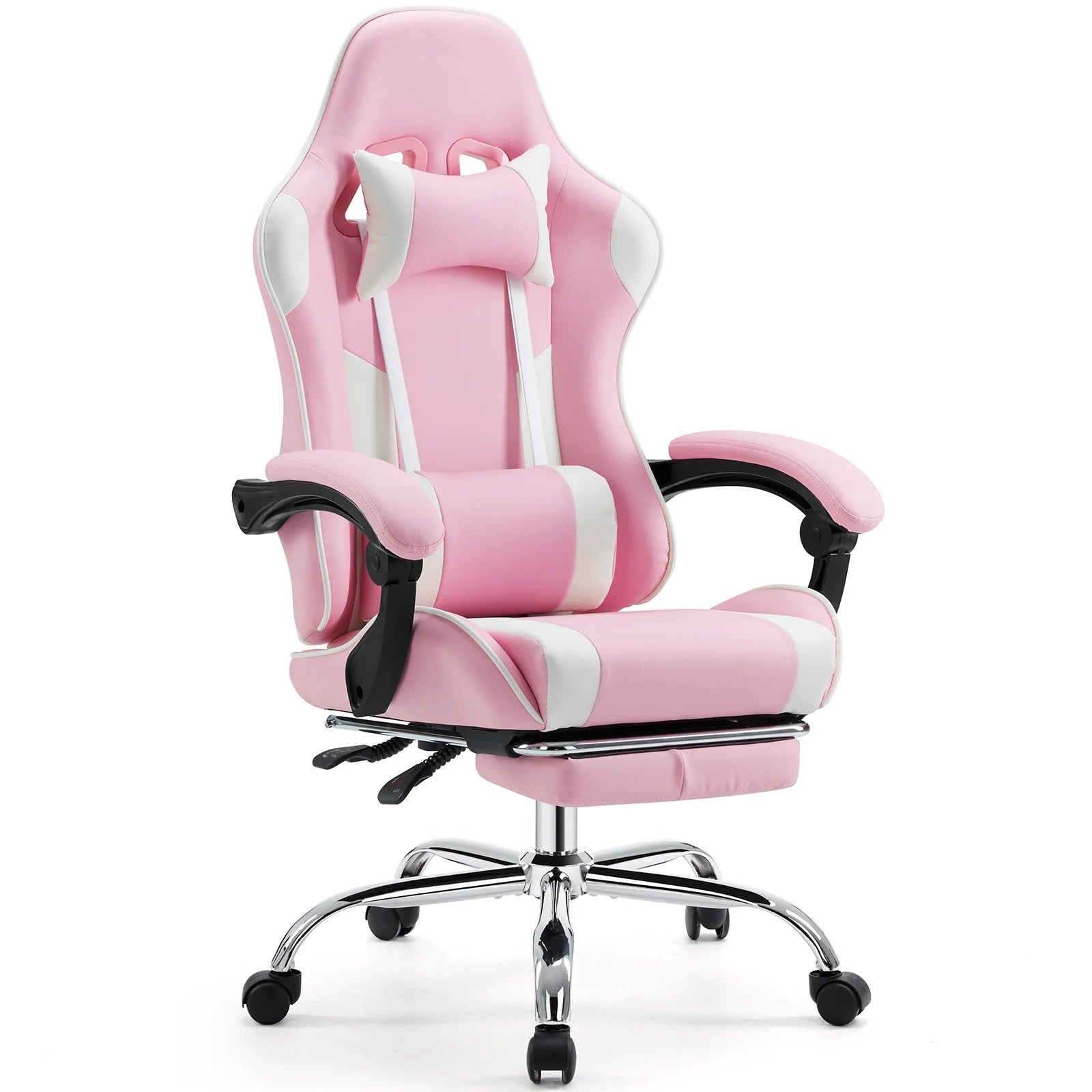 JHK Ergonomic Leather with Headrest and Lumbar Support