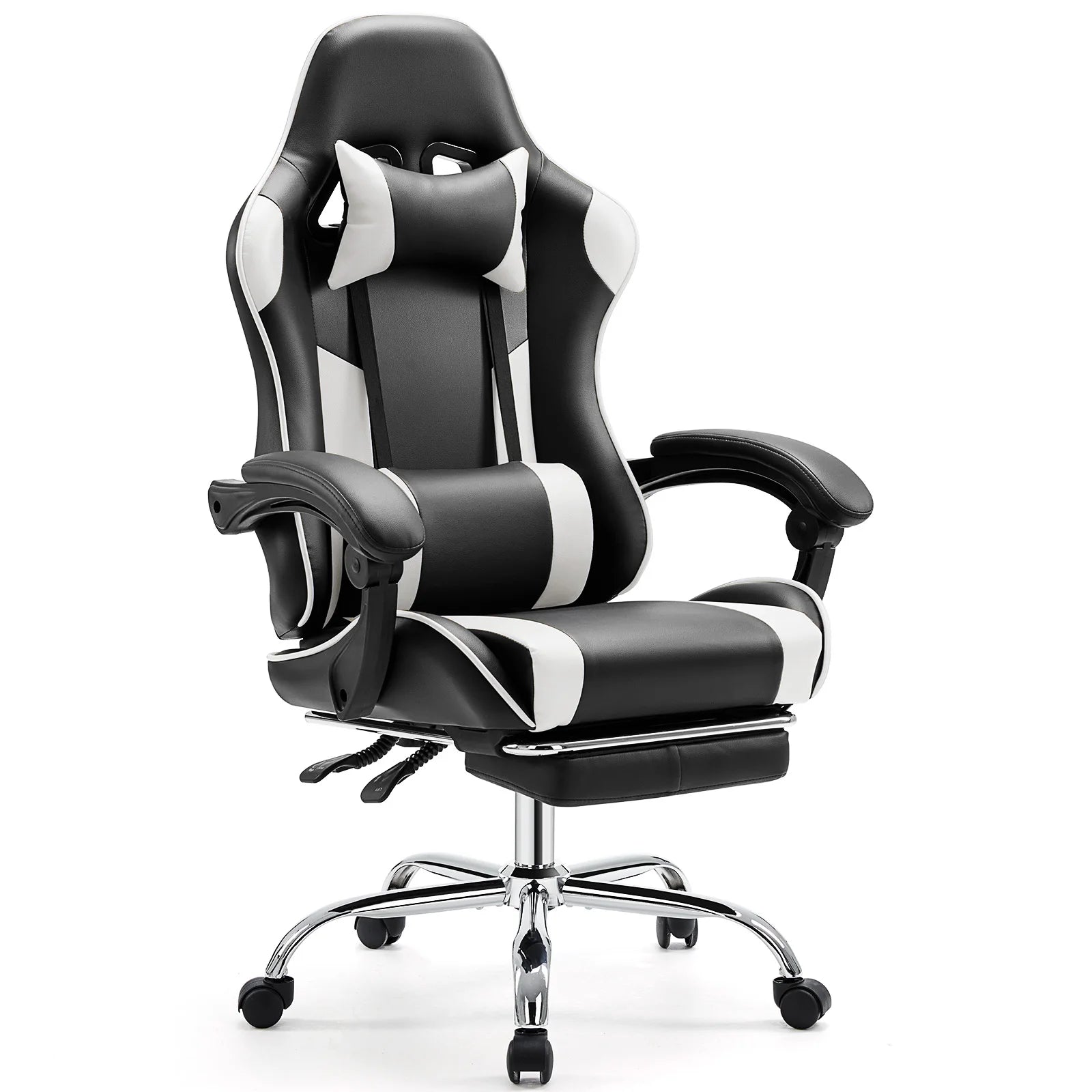 JHK Ergonomic Leather with Headrest and Lumbar Support