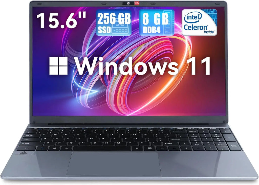 Notebook 15.6 Inch Laptop Windows 11 Portable Intel Celeron