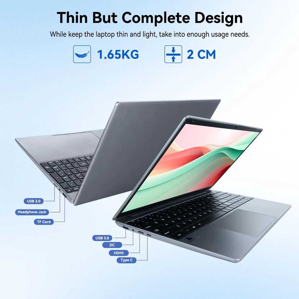 Notebook 15.6 Inch Laptop Windows 11 Portable Intel Celeron