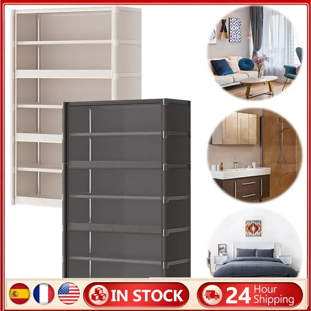7 Tiers Shoe Storage Cabinet with Lid Storage
