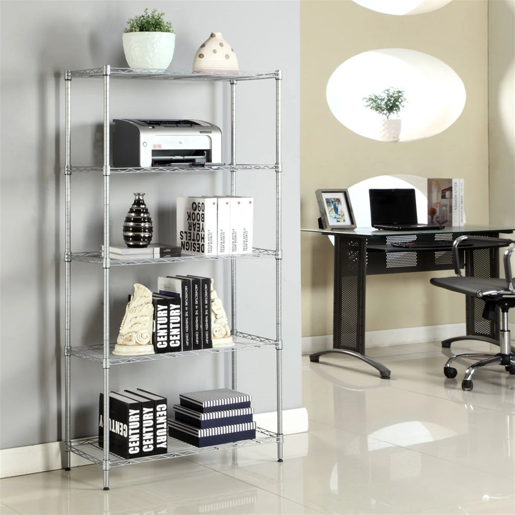 Rectangle Carbon Steel Metal Assembly 5-Shelf Storage