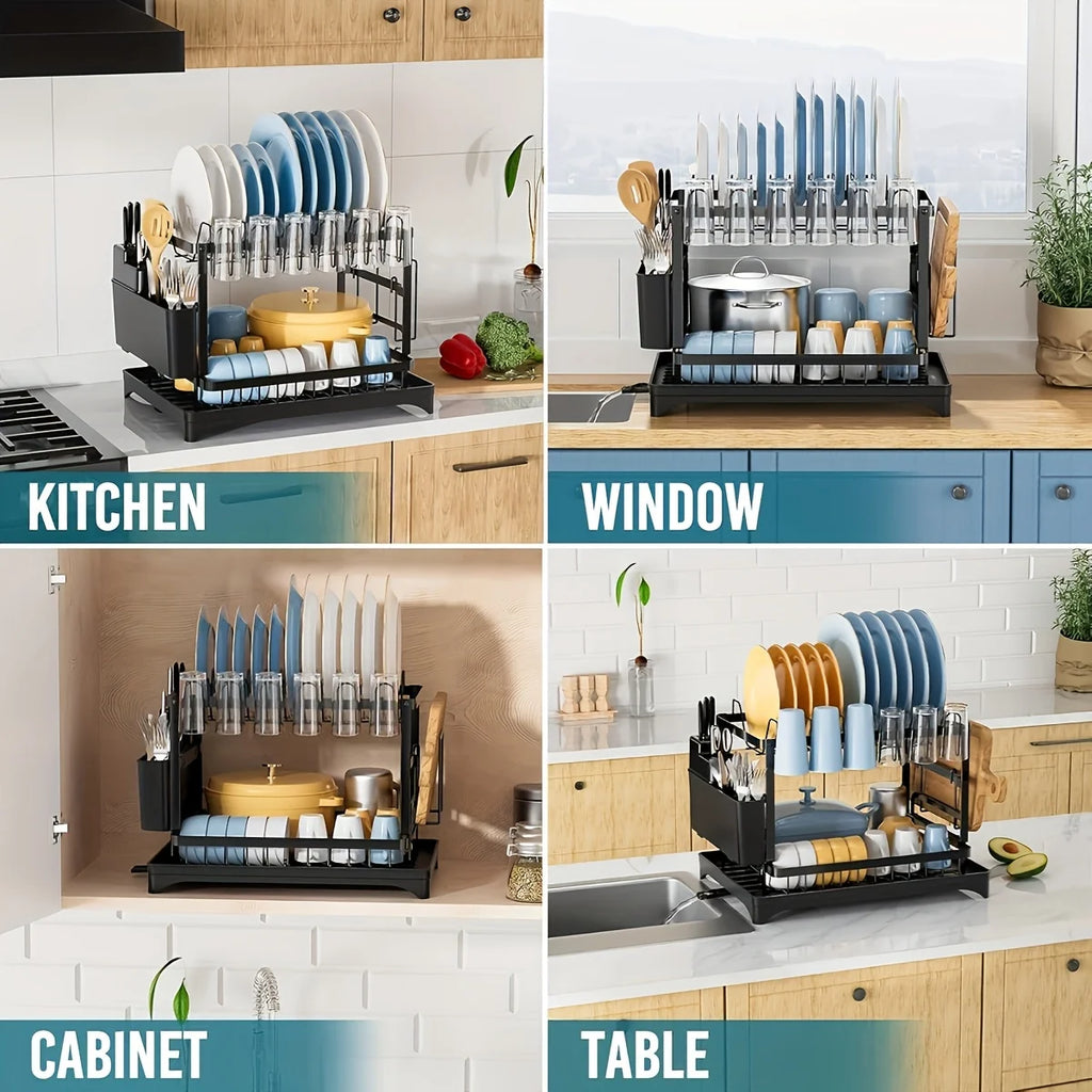 Drying Rack with Drainboard, Carbon Steel Kitchen