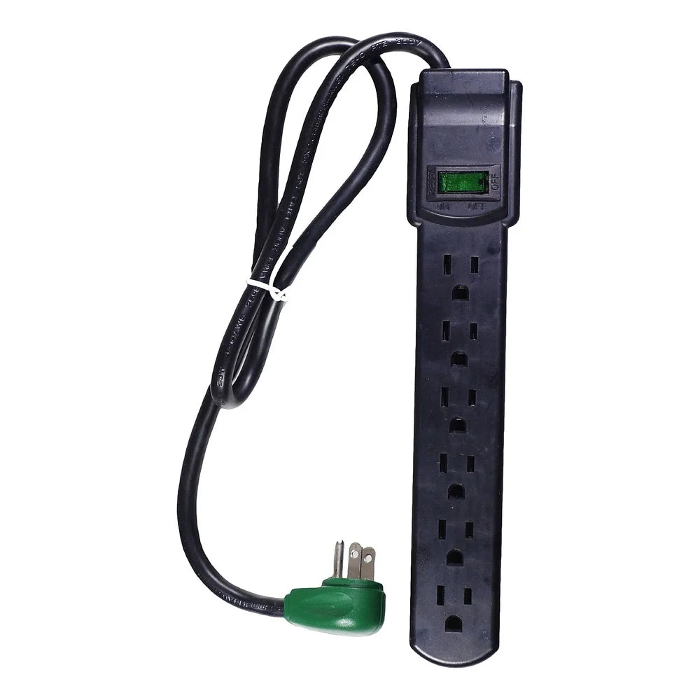 6 Outlet Surge Protector with 2.5ft Cord 15 Amp