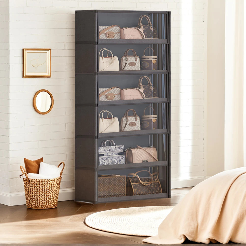 7 Tiers Shoe Rack Organizer with Lid Storage