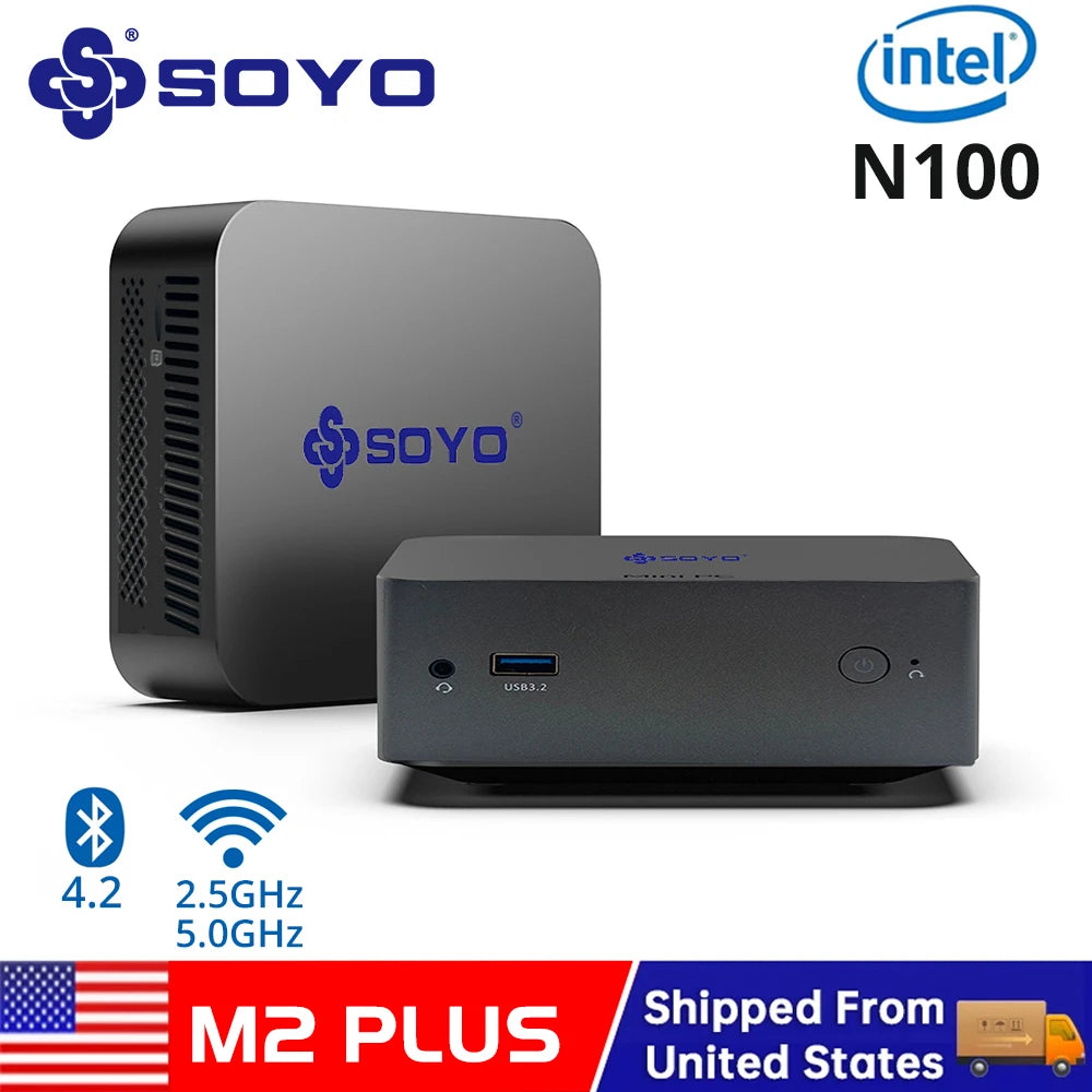 SOYO M2 Plus Mini PC Intel Alder Lake N100 Windows11 Pro 8