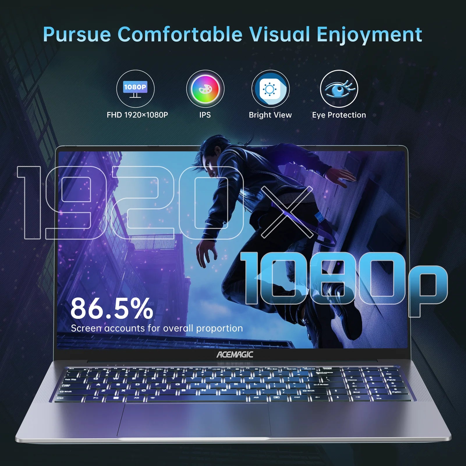ACEMAGIC Notebook Ryzen 7 5700U Laptop