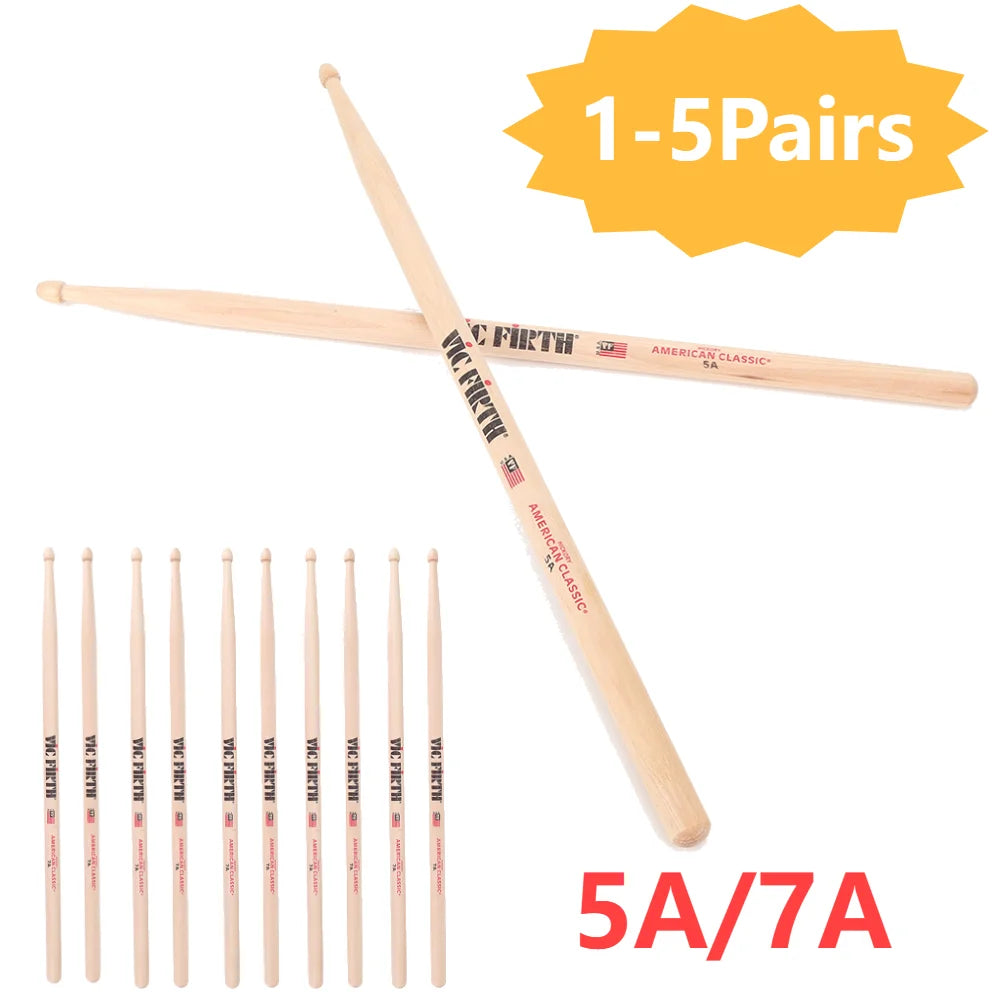 5-1Pair 2Pcs Drumsticks 5A/7A Drum Sticks 