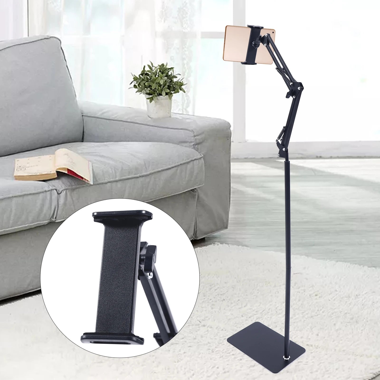 Universal Ipad Stand Floor Tablet Bracket Adjustable Flexible