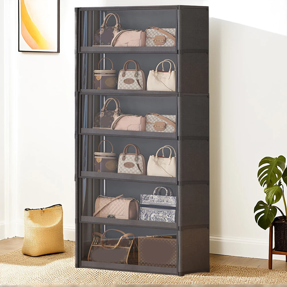 7 Tiers Shoe Rack Organizer with Lid Storage