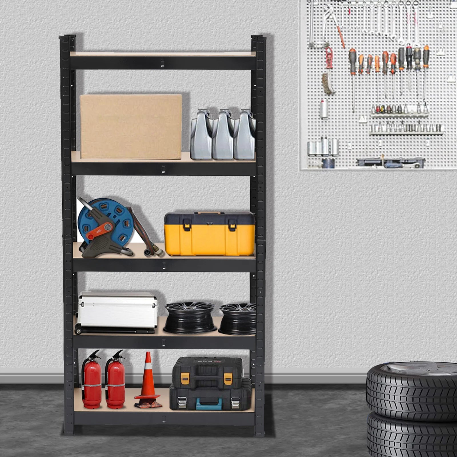 5 Tier Heavy Duty Metal Shelving Rack Unit