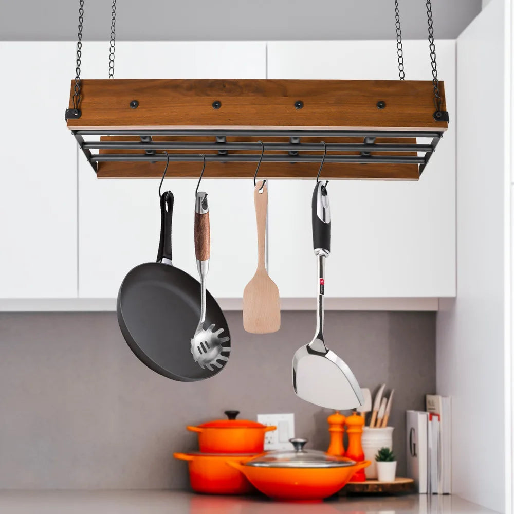 Hanging Pot Pan Storage Adjustable Spring Clips