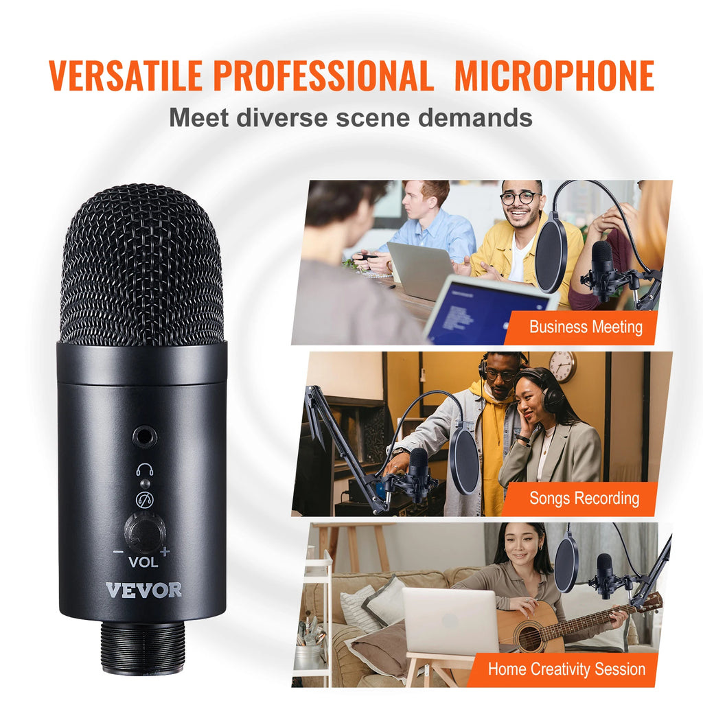 VEVOR USB Microphone 192kHz/24-bit Professional