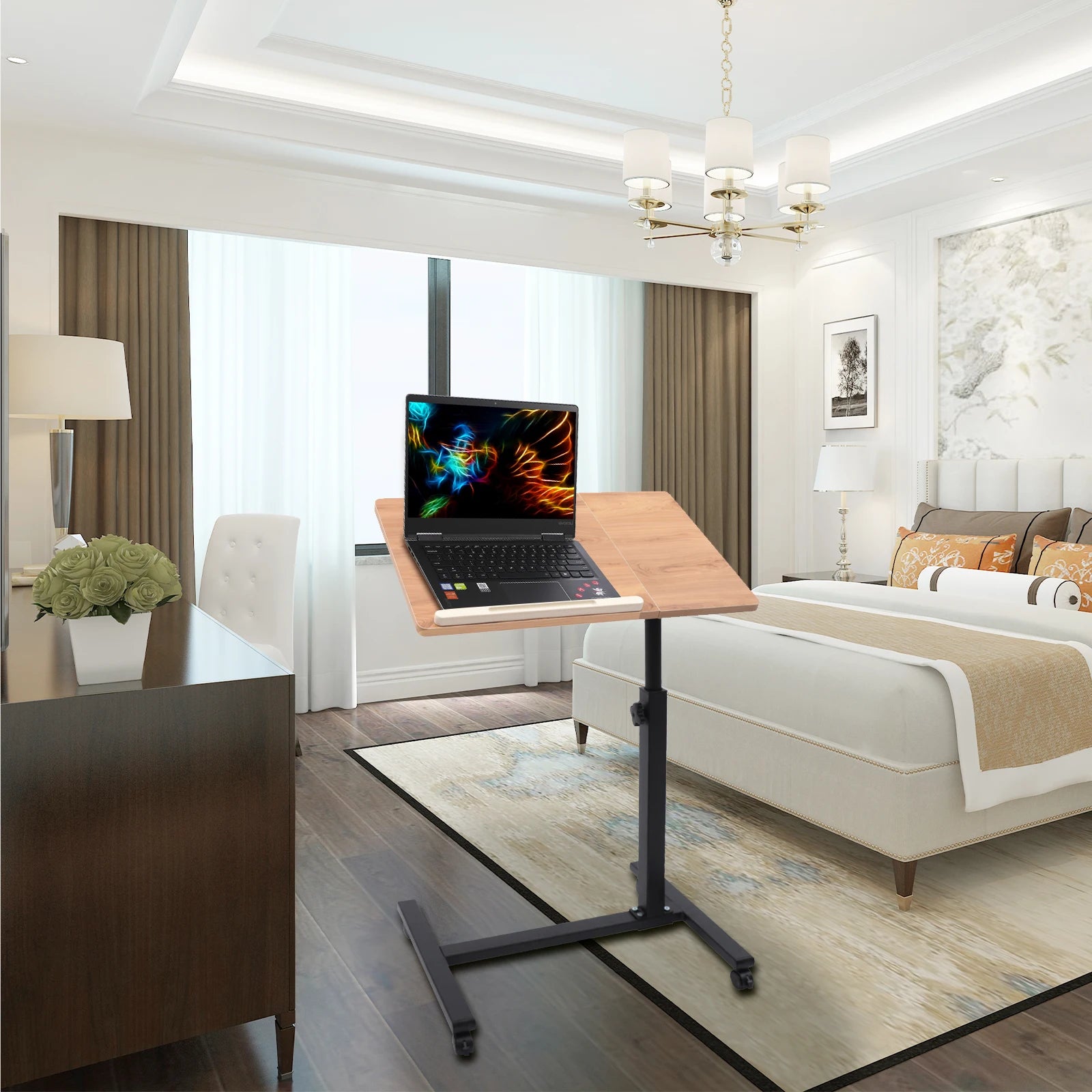Adjustable Laptop Desk 360° Rotating Tabletop Computer Workstation