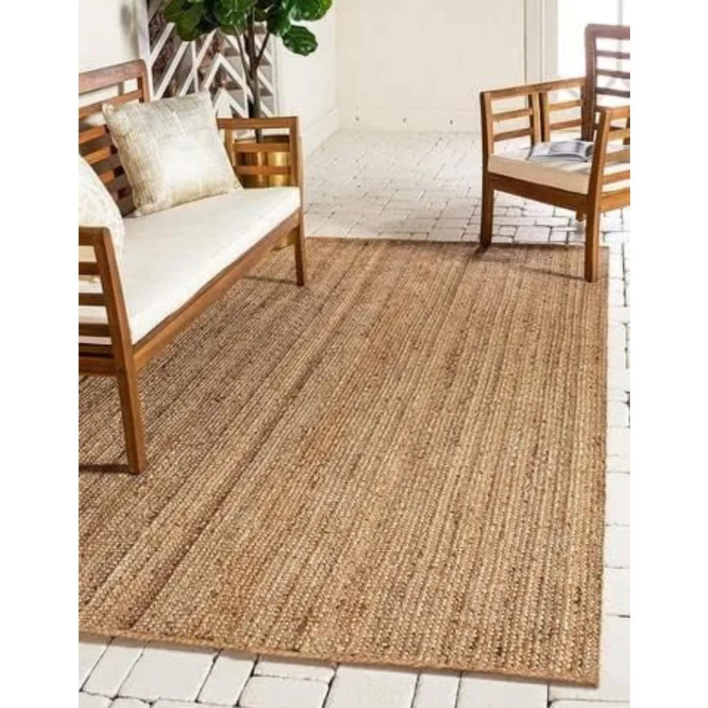 Handwoven Area Rug - Feet Natural Yarn - Vintage