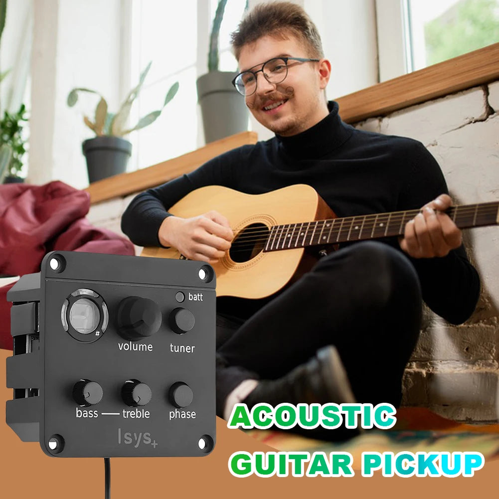 Classic Acoustic Guitar EQ Tuner Piezo Pickup