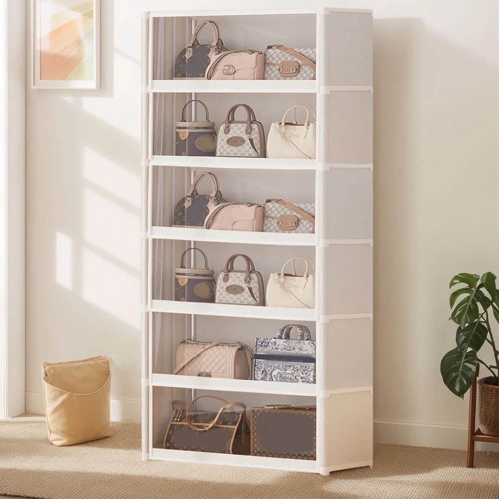 7 Tiers Shoe Rack Organizer with Lid Storage