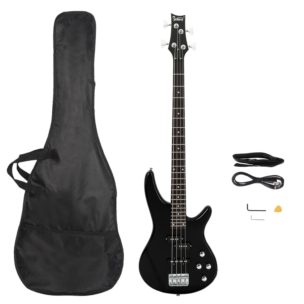 GIB Electric Bass Guitar Full Size 4 String Black