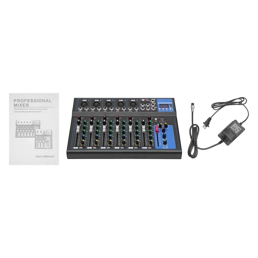 7/8-Channel Professioneller Mixer, Soundboard Konsole