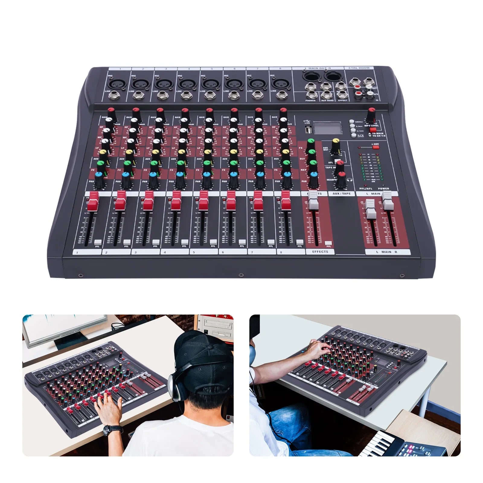 Professional Soundboard Console 8-Channel