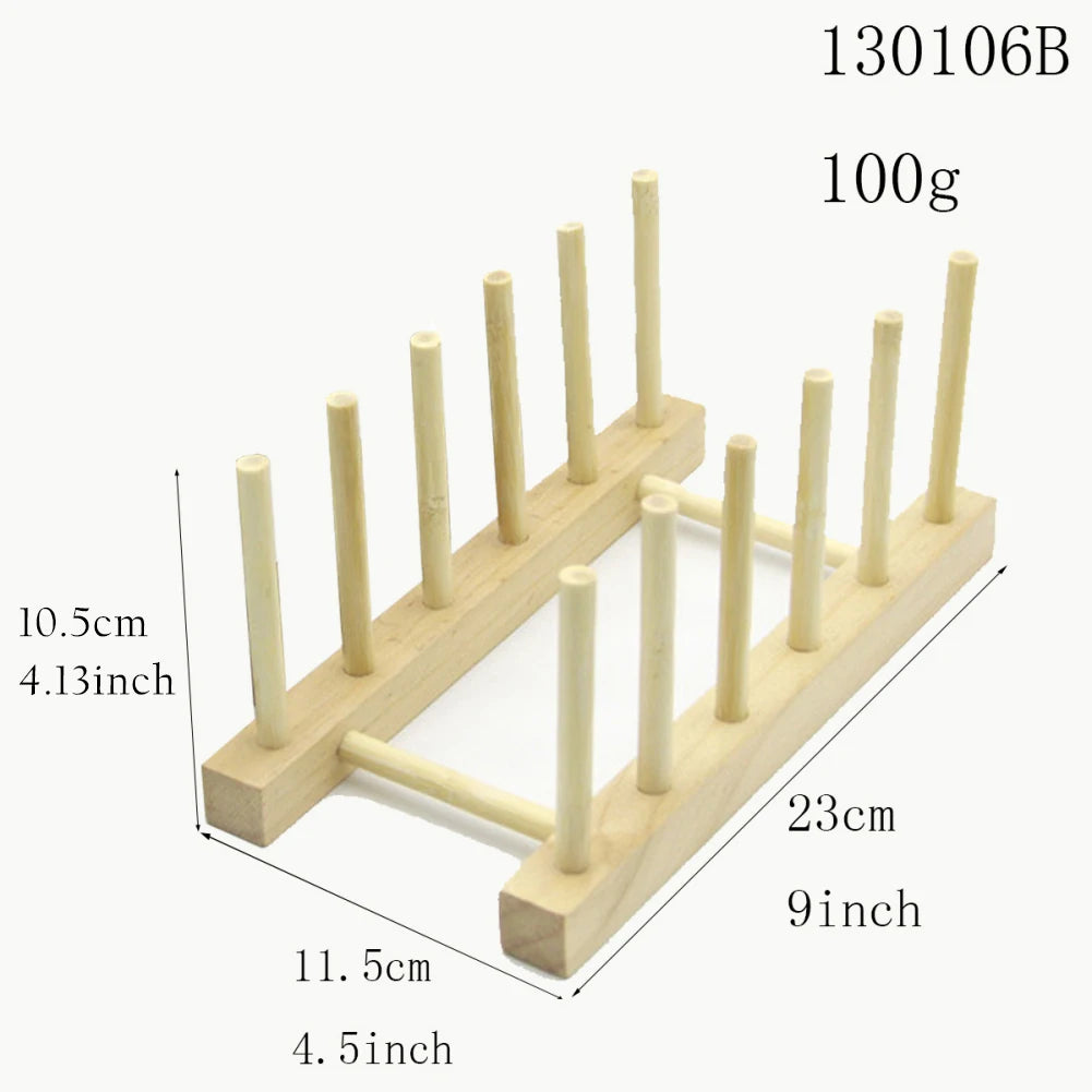 Wooden Kitchen Dish Drain Rack Storage Organizer