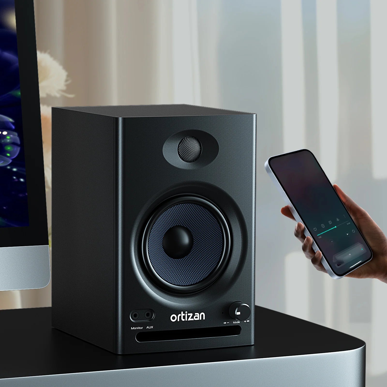 Ortizan C7 Dual-Mode 2.0 Studio Monitors Near Field Music Production