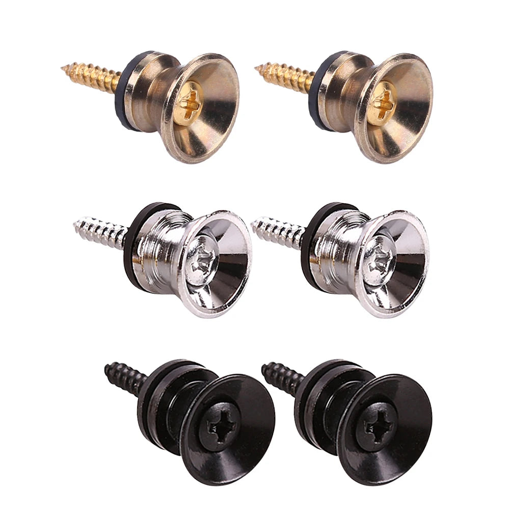 2pcs Professional Guitar Pegs Strap Lock Metal Anti-slip
