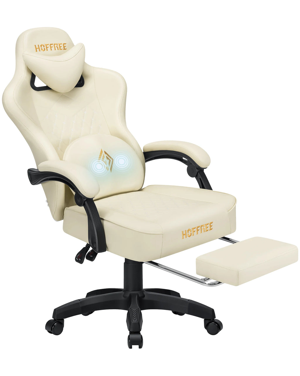 Ergonomic Adjustable Lumbar Cushion Headrest Single Function Massage