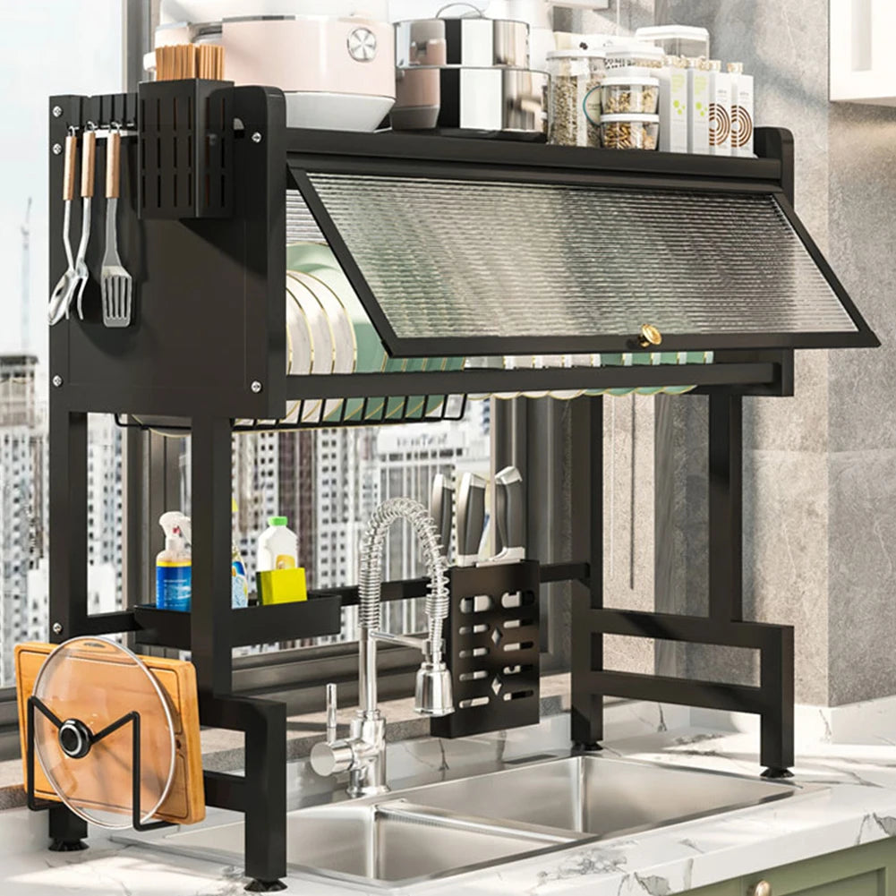 Large Over the Sink Dish Rack/ Cover