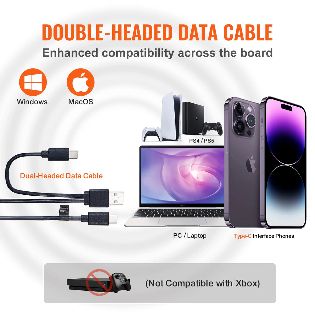 VEVOR USB Microphone 192kHz/24-bit Professional