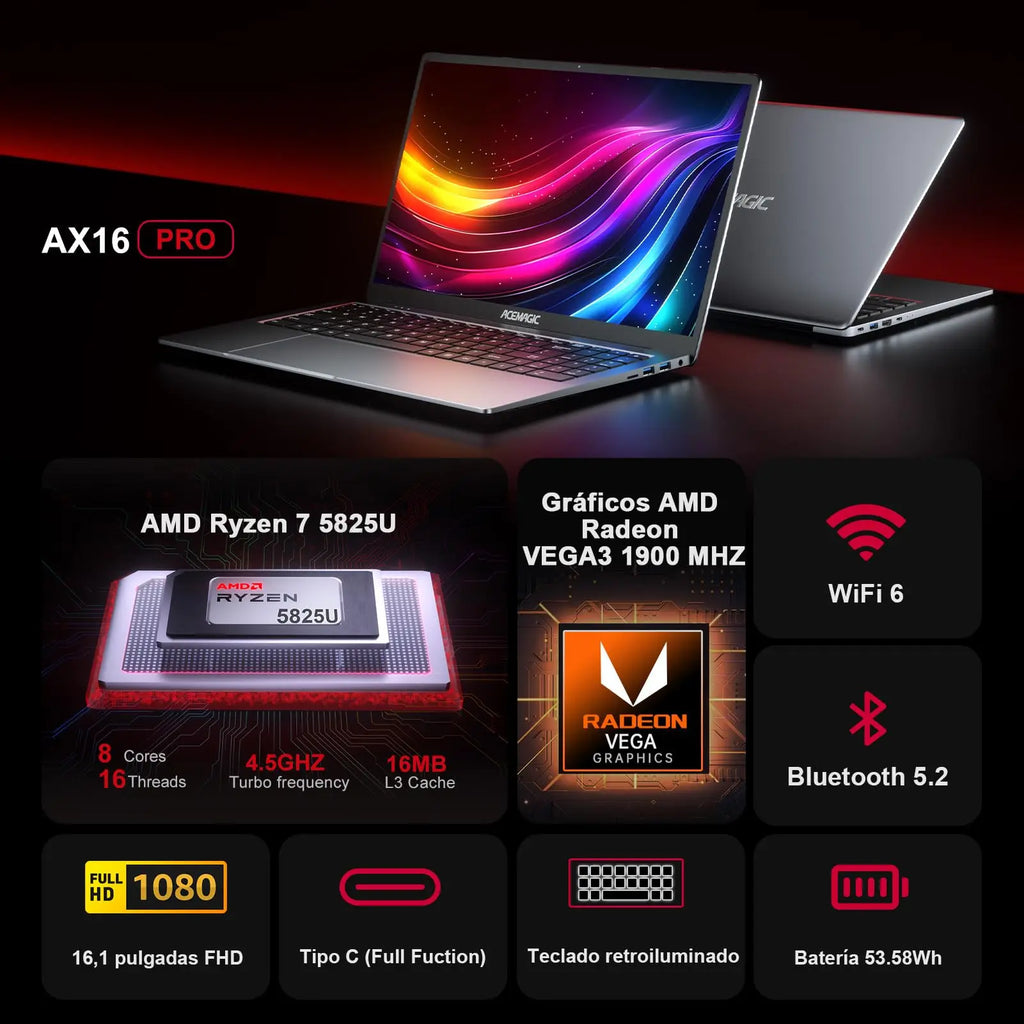 ACEMAGIC Notebook Ryzen 7 5700U Laptop