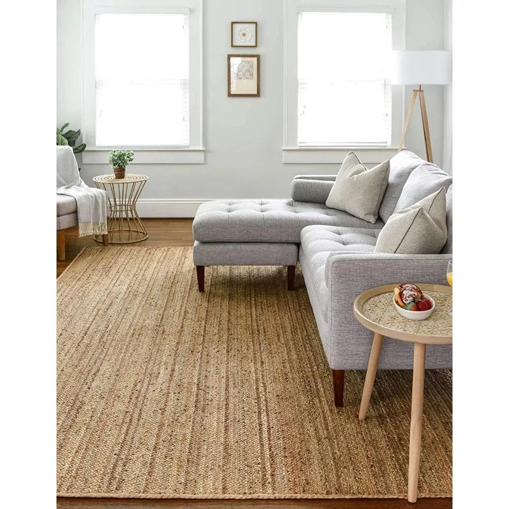 Handwoven Area Rug - Feet Natural Yarn - Vintage