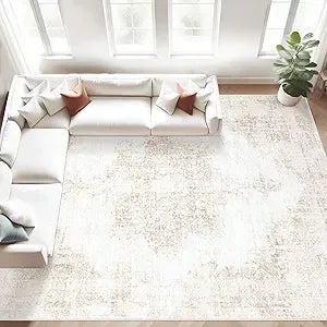 Area Rug Vintage Large Washable Retro Medallion
