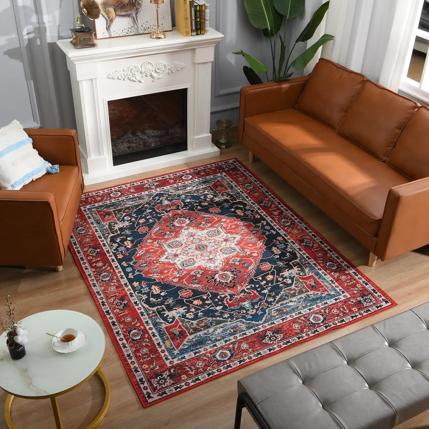 Vintage Bohemian Area Rug for Living Room Carpet