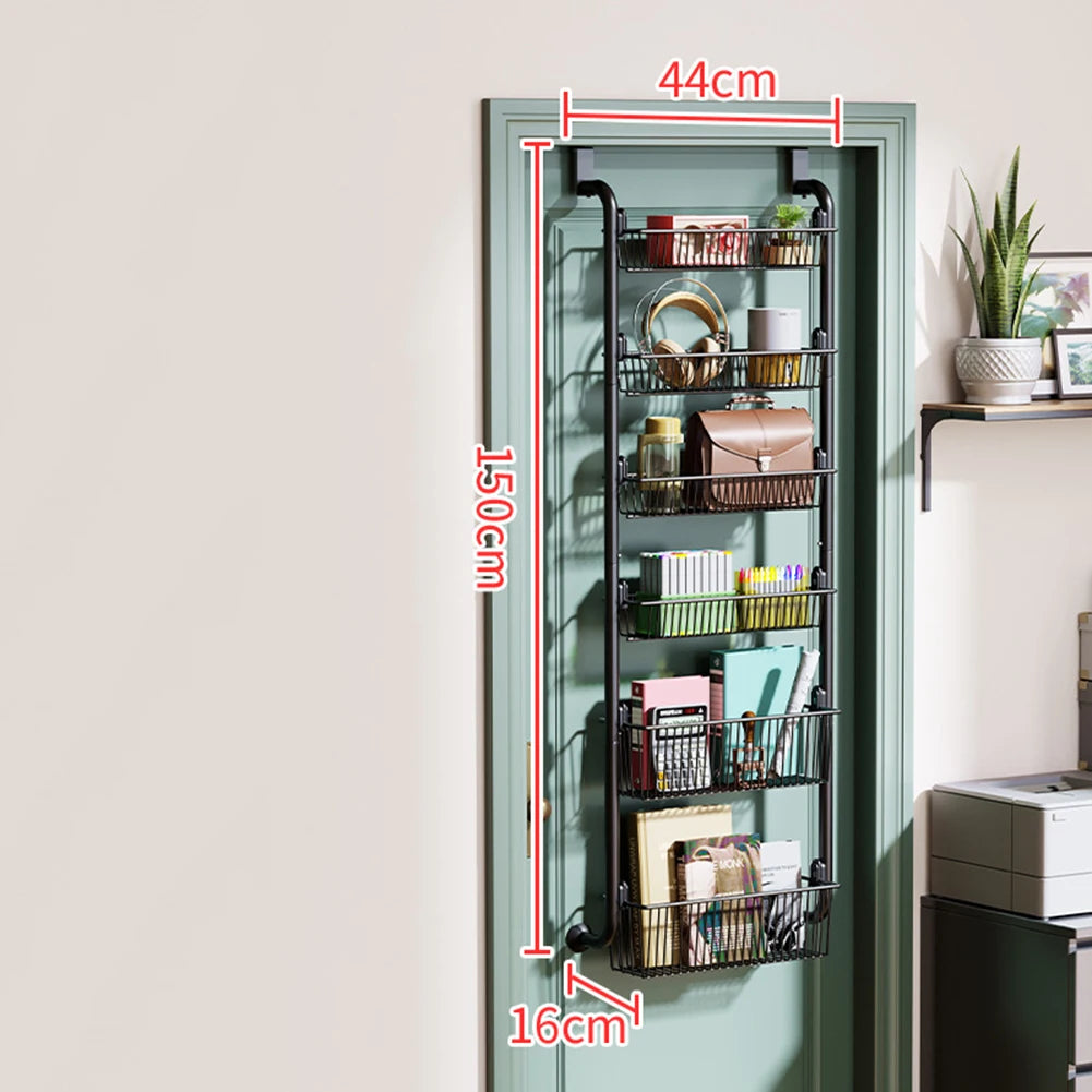 Over The Door Adjustable Basket Space-Saving Organizer
