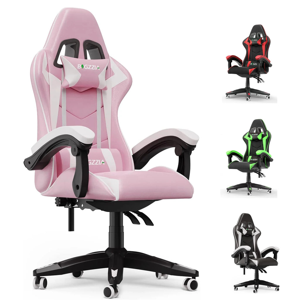 Ergonomic Chair w/Lumbar Cushion, Headrest Adjustable