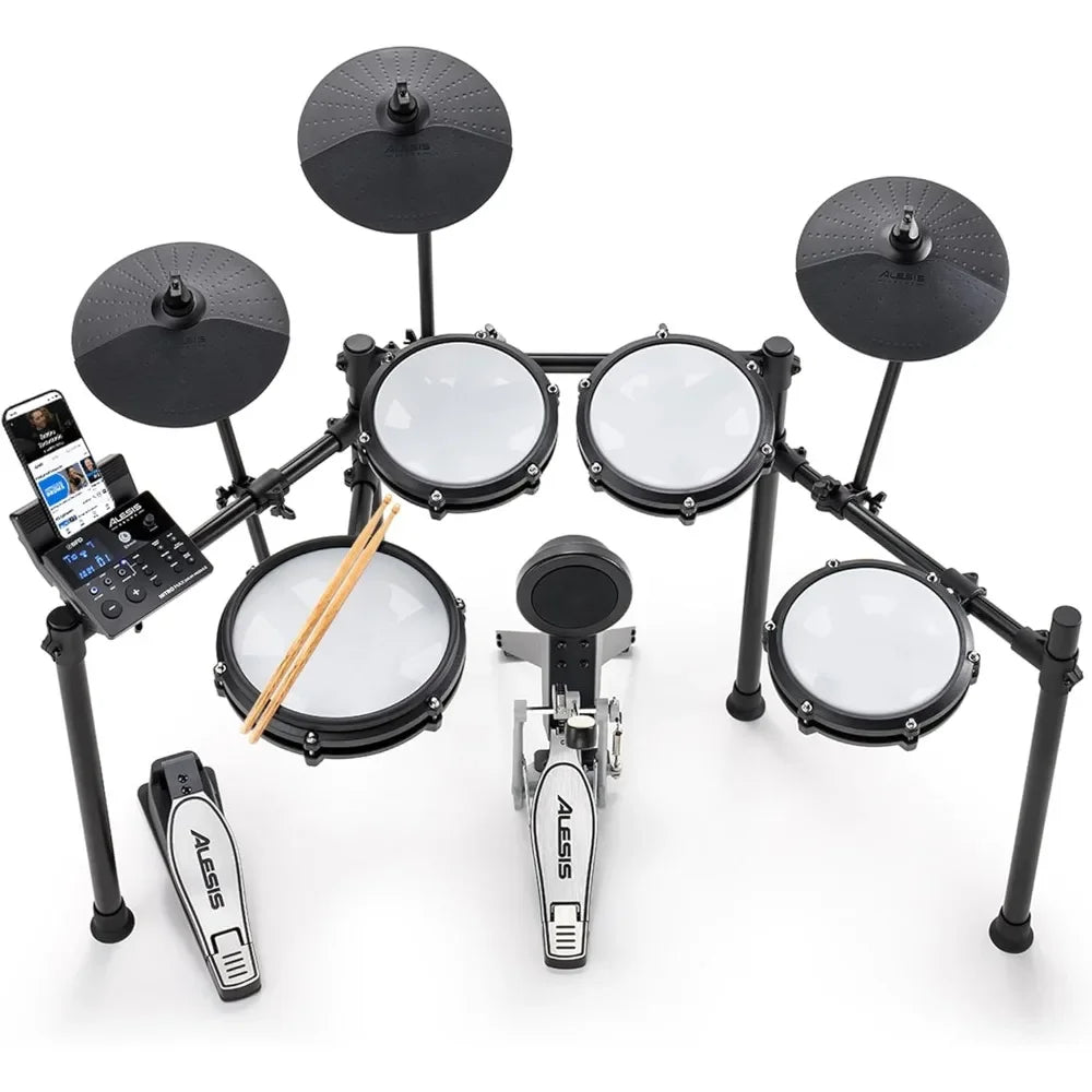 Popular.Nitro Max Kit Electric Drum Set with Quiet Mesh Pads