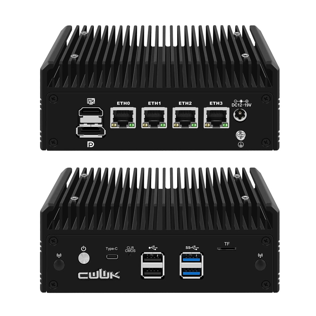 CWWK Mini PC Fanless Ryzen 5 5500U Firewall Appliance